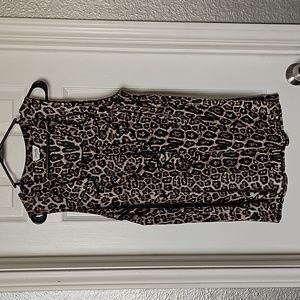 Animal Print Sleeveless Blouse